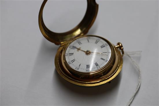 Francis Perigal, Royal Exchange, London, a shagreen, gold and gilt metal triple-cased pocket watch, No. 17897, with early provenance,